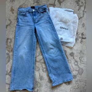 Quince Bella Wide Leg Blue Jeans size 26 waist and 28 length